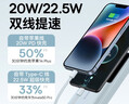 倍思【國標3C認證可上飛機】充電寶20000毫安自帶線(xiàn)22.5W快充適用于蘋(píng)果小米華為手機移動(dòng)電源 藍 曬單實(shí)拍圖
