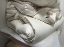 南極人（Nanjiren）新疆棉被子冬季棉花被子秋冬季單人被子1.5x2米被子被芯冬季加厚 藍灰拼白【真A類(lèi)-新疆棉花填充】 150cmx200cm-冬被【約重6斤】 曬單實(shí)拍圖