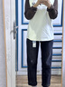 森馬（Semir）森柔牛仔|牛仔褲女簡(jiǎn)約長(zhǎng)褲休閑秋季半松緊腰直筒褲103524124002 曬單實(shí)拍圖