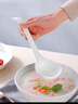 斯凱綈（Sky Top）大號湯勺陶瓷飯勺子餐勺骨瓷家用酒店餐具純白亨利大調羹1件裝 曬單實(shí)拍圖