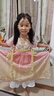 芭米諾女童中國(guó)風(fēng)漢服中秋節(jié)古裝超仙連衣裙夏款兒童唐裝襦裙 粉色 120 曬單實(shí)拍圖