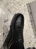 3515強(qiáng)人正裝鞋男三接頭皮鞋商務(wù)休閑頭層牛皮套腳款男鞋 黑色 41  曬單實(shí)拍圖