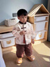 G.DUCKKIDS小黃鴨一周歲男寶寶衣服夾棉禮服秋冬套裝國風(fēng)嬰幼兒百天唐裝棉服 咖色 80 7-11月(建議寶寶75-85cm)cm 曬單實(shí)拍圖