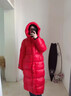 500克鵝絨東北哈爾濱黑金長(cháng)款過(guò)膝羽絨服情侶男女款極寒零下40度 紅色男女同款白鵝絨極寒保暖 單件 S 建議80-105斤【充絨480克】 曬單實(shí)拍圖
