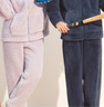 京東京造【10A抗菌】抗靜電珊瑚絨睡衣女士睡衣保暖家居服情侶套裝粉紫XL 曬單實(shí)拍圖