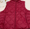 鴨鴨羽絨服馬甲女士2025冬季新款輕薄立領(lǐng)短款保暖鴨絨馬夾背心外套 優(yōu)雅紅 XL （建議120-140斤） 曬單實(shí)拍圖