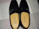 蜻蜓牌（DRAGON-FLY）【100%全牛皮】皮鞋男士真皮正裝鞋男套腳男皮鞋軟底英倫透氣皮鞋 黑色【四季款】 38 曬單實(shí)拍圖