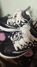 斯凱奇（Skechers）秋季女休閑運動(dòng)鞋厚底增高緩震皮質(zhì)撞色板鞋185320 黑色/白色/BKW 38 曬單實(shí)拍圖