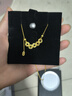 周六福五帝錢(qián)黃金項鏈女足金吊墜生日禮物計價(jià)A0615182 約5.53g 40+5cm 曬單實(shí)拍圖