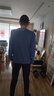 美津濃MIZUNO衛衣男 情侶春秋休閑長(cháng)袖t恤男純色圓領(lǐng)寬松戶(hù)外男士上衣 曬單實(shí)拍圖