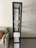 冠私（Guansi）辦公室隔斷鐵藝屏風(fēng)遮擋客廳現代簡(jiǎn)約收納置物架多層柜門(mén)廳玄關(guān)柜 黑架+暖白色板 80*24*200 曬單實(shí)拍圖