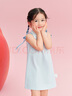 笛莎（DEESHA）童裝兒童女童裙子2025夏季新款女寶寶時(shí)尚學(xué)院風(fēng)polo連衣裙 清水藍 100 曬單實(shí)拍圖