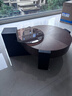 和暄意式圓形茶幾組合客廳家用胡桃木創(chuàng  )意極簡(jiǎn)輕奢高級感中古風(fēng)圓茶幾 圓形茶幾+邊幾【有抽屜版本】 曬單實(shí)拍圖