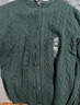 優(yōu)衣庫女裝紐花圓領(lǐng)針織開(kāi)衫/毛衣外套空調衫通勤秋冬新款481477 59 墨綠色 3XL 曬單實(shí)拍圖