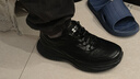 百麗厚底健步鞋男25秋新商場(chǎng)同款牛皮革休閑運動(dòng)鞋8XC01CM5 黑色 41 (255mm) 曬單實(shí)拍圖