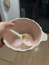 少女心草莓雙耳碗勺加厚湯碗沙拉碗飯碗家用碗高顏值釉下彩餐具 淺粉草莓雙耳碗（1碗1勺） 2件套 曬單實(shí)拍圖