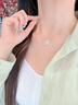 央創(chuàng  )時(shí)尚中國黃金小方糖項鏈女款和田玉吊墜女生生日禮物女士老婆女友S925 曬單實(shí)拍圖