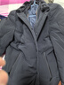 恒源祥中年男士鵝絨服冬季大碼爸爸裝可拆卸內膽加肥加大保暖羽絨服 黑色 2XL 150-160斤 曬單實(shí)拍圖