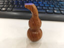 泰山慈航閣桃木葫蘆鑰匙扣掛件小飾品木雕擺件家居隨身手把玩件男女吊墜 E2款:高6.5厘米（紅繩配朱砂珠） 曬單實(shí)拍圖