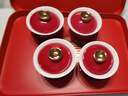 景德鎮(zhèn)高檔敬茶杯結(jié)婚敬酒婚禮對(duì)碗喜碗茶杯子碗筷一對(duì)創(chuàng)意婚慶改口陪嫁 雙喜【敬茶杯4套+加大紅色方托盤 曬單實(shí)拍圖