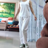純棉女長睡褲直筒全棉寬松休閑家居褲可外穿 D112彩色點(diǎn)女 XL 推薦120-140斤 曬單實(shí)拍圖