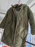 斯琴（siqin）冬女軍綠純棉90%鴨絨連帽拉鏈插袋休閑加厚羽絨服外套 BBDS029144 軍綠 M 曬單實(shí)拍圖