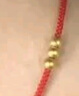 中國黃金（CHINA GOLD）轉運珠黃金手鏈女足金手飾紅手繩高端生日禮物送女友老婆紀念實(shí)用 足金轉運珠紅手繩 曬單實(shí)拍圖