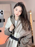 朱爾純羊毛圍巾女冬季保暖格子女士披肩加厚圍脖送女生圣誕生日禮物 【牛油果綠禮盒裝】送老婆送女友 曬單實(shí)拍圖