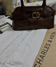 CHARLES&KEITH25秋新品腰帶式設計長(cháng)柄腋下包斜挎包生日禮物CK2-20271613 Distressed Coffee咖啡色 M 曬單實(shí)拍圖