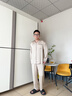 班仕利品牌男士睡衣秋季冰絲長(cháng)袖長(cháng)褲休閑秋天仿真絲綢大碼家居服 茶灰【長(cháng)袖款】 L 170：建議體重110-140斤 曬單實(shí)拍圖