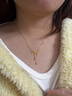 周六福星耀蝴蝶結(jié)黃金項(xiàng)鏈女足金生日禮物計價A0615490 約3.85g 40+5cm 曬單實(shí)拍圖