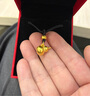 中國黃金（CHINA GOLD）黃金葫蘆吊墜男女足金項鏈福祿相伴掛墜教師節生日禮物送女友老婆 【今/次日達】葫蘆吊墜+福字珠【黑繩】約1.15g 曬單實(shí)拍圖