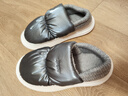 樸西棉拖鞋室內家用2024冬季保暖包跟厚底防水防滑月子鞋女加絨加厚 深空灰 均碼 40-41（適合3940） 曬單實(shí)拍圖
