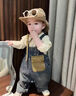 G.DUCKKIDS小黃鴨男童牛仔褲2025秋季新款韓洋氣兒童連體褲帥氣男寶周歲百搭 牛仔背帶褲套裝 80 cm(建議18-22斤) 曬單實(shí)拍圖