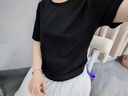 蕉下（beneunder）t恤女短袖打底衫棉便立得吸汗基礎百搭平價(jià)GP930漫暮黑M 曬單實(shí)拍圖