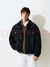 森馬（Semir）羽絨服男做舊復古牛仔外套夾克2025冬裝oversize保暖109725113120 曬單實(shí)拍圖