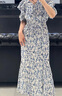 moussy&sly新品法式浪漫風優(yōu)雅五分袖碎花連衣裙030ISZ33-5361 混合藍色117 均碼 曬單實拍圖
