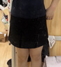 沐霓大碼黑色西裝短裙女小個(gè)子褲裙遮胯a字裙顯瘦包臀裙半身裙秋冬 黑色M 曬單實(shí)拍圖