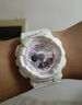 卡西歐（CASIO）手表女BABY-G時(shí)尚防水防震學(xué)生運(yùn)動(dòng)雙顯石英電子日韓表送女友禮物 BA-110FH-7A 夏日夢(mèng)幻炫白紫粉 曬單實(shí)拍圖