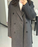 麥檬【雙11搶先購】MM人生大衣13%+羊絨雙面毛呢羊毛外套大衣女25新款 長(cháng)款-落肩平駁領(lǐng)-深灰5G9970352 L 曬單實(shí)拍圖