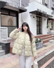 香影張予曦同款棉花糖短款羽絨服女2025冬季新款白鴨絨圍巾領(lǐng)外套 透明黃 M 聯(lián)系客服有驚喜 曬單實(shí)拍圖
