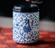 聚森手工精制茶杯禮盒金絲玉釉禪意品茗杯商務(wù)品茗佳器茶具套裝 甜白-青花小罐 曬單實(shí)拍圖