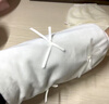 妙奕嘉袖套女羽絨服防臟套袖上班寬松秋冬季護袖手袖袖套工作辦公室兒童 白色蝴蝶結絨布袖套 曬單實(shí)拍圖