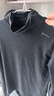 EP雅瑩2025新款女裝 輕盈德絨修身高領(lǐng)內搭基礎打底針織衫5510A 灰色 M 曬單實(shí)拍圖