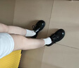 DAPHNE達芙妮樂(lè )福鞋女2025春秋新款復古風(fēng)小皮鞋女森系學(xué)院風(fēng)黑色百搭女單鞋子 黑色 【升級款4CM跟高】 37 曬單實(shí)拍圖