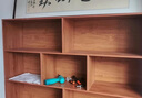 米客米家實(shí)木書(shū)架置物架落地一體靠墻立式多層書(shū)柜家用客廳收納柜 實(shí)木生態(tài)板|120*30*180cm胡桃色 曬單實(shí)拍圖