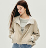 森馬（Semir）外套女秋季花苞拼接格子寬松立領(lǐng)2025風(fēng)文藝通勤夾克10A525108004 曬單實(shí)拍圖