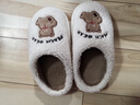 潔麗雅（Grace）可愛(ài)棉拖鞋女士秋冬季室內居家居加絨保暖防滑家用厚底拖鞋女冬天 曬單實(shí)拍圖