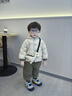 班喜迪男童套裝秋冬裝2025新款兒童外套褲子加絨夾棉嬰兒衣服冬季小童裝 米色 90 曬單實(shí)拍圖