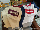Levi's 李維斯兒童裝男童長(cháng)袖T恤春秋款圓領(lǐng)打底衫百搭撞色插肩袖上衣 焦糖布丁白 140 /68 【建議身高128-140cm】 曬單實(shí)拍圖